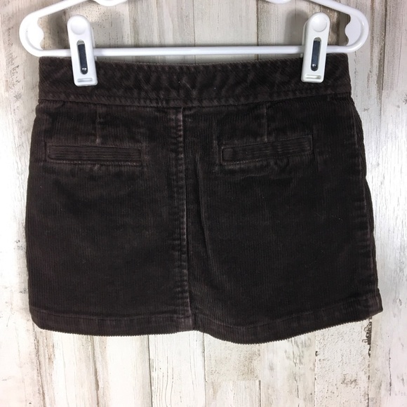 Gap Brown Corduroy Skirt Cords Stretch Girls 4 - Picture 2 of 4